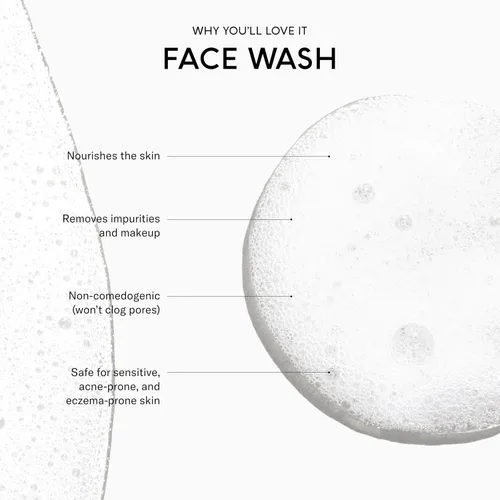Vista 3 de SEEN Lavado facial, sin fragancia, limpiador facial no comedogénico y no irritante, desarrollado por dermatólogos, seguro para pieles sensibles