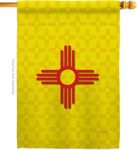 Vista 11 de Estados Nuevo México Garden House Flags Set Regional Estados Unidos Territorios Americanos República País Particular Área Pequeña Decorativa Patio
