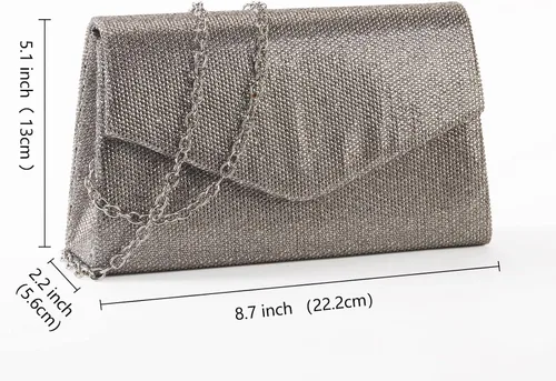 Vista 7 de GEGELE Bolsas de noche brillantes para mujer, bolso de mano con diamantes de imitación para fiesta, graduación, boda