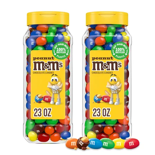 Vista 8 de M&M'S Frascos de caramelos de chocolate con leche a granel, surtido de caramelos de chocolate, caramelos a granel tamaño fiesta, bocadillos