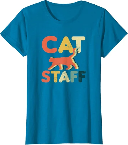 Vista 59 de Cat Servant Design Vintage Retro Staff Gift T-Shirt for Men Women