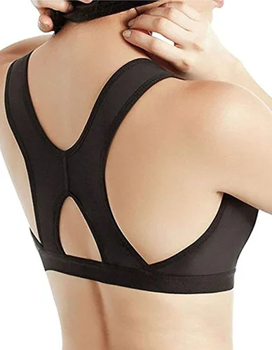 Vista 2 de SHAPERX Sujetador deportivo con cierre frontal para mujer