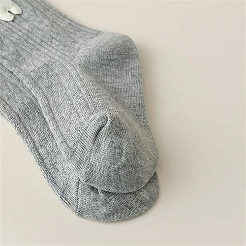 Vista 2 de Kulywon Medias suaves sin costuras para bebés, mallas de punto cálido para recién nacidos, medias para niña