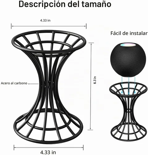 Vista 3 de Soporte de mesa inteligente con altavoz para Echo Dot 5ª/4ª/3ª/2ª generación, Echo 4ª/3ª/2ª generación, Echo Glow, Apple Homepod Mini y Google