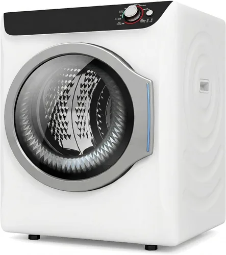 Vista 9 de Secadora portátil de 12 libras para lavandería de apartamento, secadora de ropa portátil con 6 modos de secado, panel de control LED, recipiente