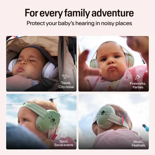 Vista 8 de Alpine Muffy - Protección de oídos para bebés y niños pequeños de hasta 36 meses, certificado CE y ANSI, orejeras con reducción de ruido, cómodos