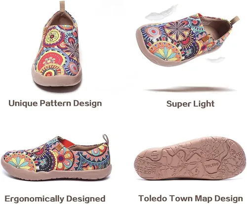 Vista 7 de UIN - Zapatos de viaje de lona pintada para mujer