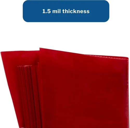 Vista 3 de McKesson Bolsa de basura infecciosa, riesgo biológico, fondo sellado con estrellas, rojo, 1.5 mil, 1 a 3 galones, 11 x 14 pulgadas, 50