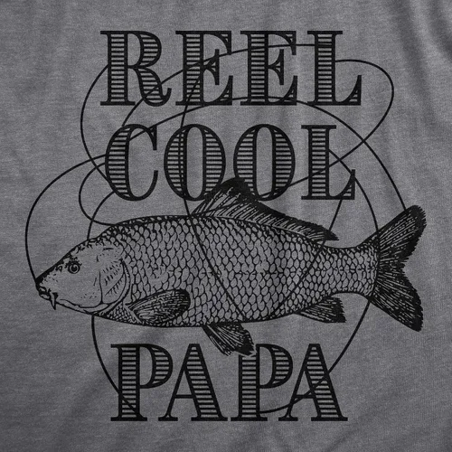 Vista 2 de Camisetas divertidas de pesca para papá con carrete para el día del padre