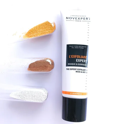 Vista 3 de Novexpert The Expert Exfoliator - Mascarilla y exfoliante 2 en 1 - Tez suave y radiante - Exfolia y nutre la piel - Hipoalergénico - Vegano - Tipos