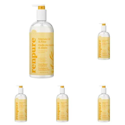 Vista 12 de RENPURE Vinagre de sidra de manzana y acondicionador de aloe, a base de plantas, aclara, elimina los residuos y nutre para un cabello brillante