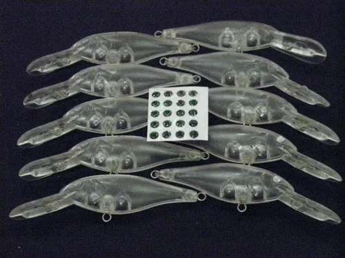 Vista 3 de 10 Señuelo en Blanco sin Pintar Minnow Crankbait de Agua Superior sin Labios Jerkbait Señuelos de Pesca