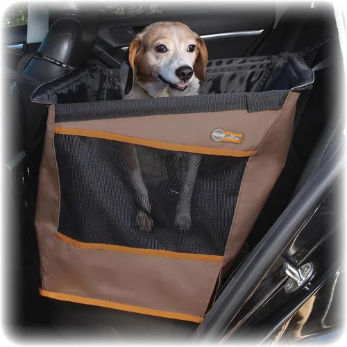 Vista 14 de K&H Buckle N Go - Asiento de automóvil para perros pequeños, tela impermeable, laterales de malla transpirable, correa de cinturón de seguridad
