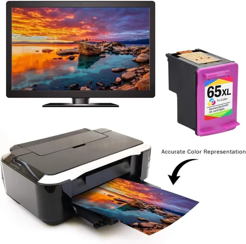 Vista 4 de Cartucho de tinta remanufacturado de color 65XL para HP Ink 65 HP65 XL HP65XL para Envy 5055 5052 5010 5070 5014 Deskjet 3755 3772 2600 3752 2652