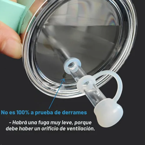 Vista 6 de LUOLAO Tapón de silicona contra derrames para vaso de paja YETI, con tapa