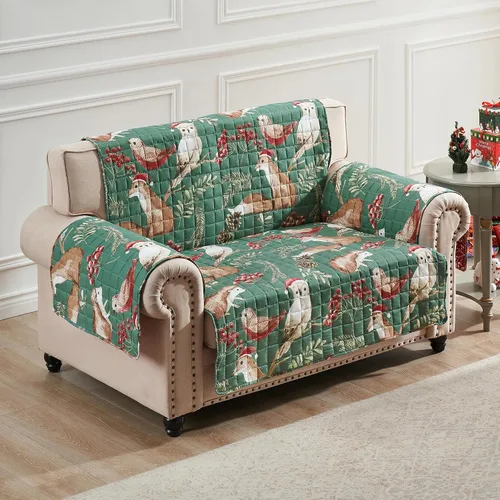 Vista 13 de Greenland Home Willow Funda reversible protectora - Protector de muebles - Silla con brazos - Festivo