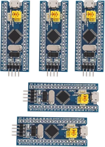 Vista 9 de STM32F103C8T6 Placa de desarrollo de sistema mínimo 5-Pack Kit de núcleo de 40 pines para proyectos de electrónica integrada y aprendizaje