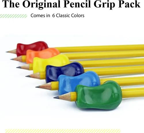 Vista 4 de The Pencil Grip Original, Ayuda universal ergonómica para escribir, para zurdos y diestros, Original
