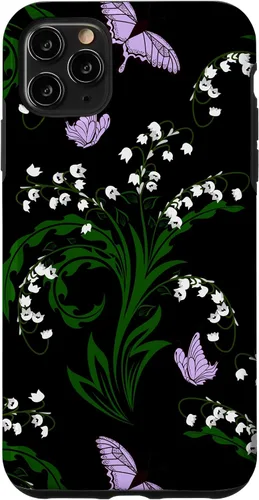 Vista 13 de Lily of The Valley and Butterflies Vintage Cottage Garden Case for iPhone 17