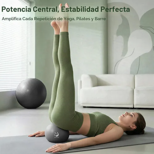 Vista 2 de Slim Panda Pelota de pilates de 9 pulgadas antiestallido pequeña pelota de Negro