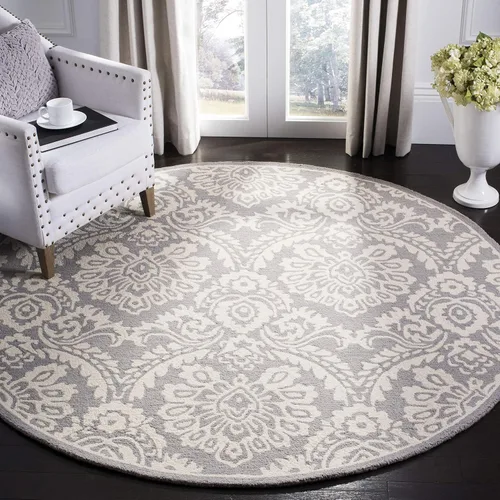 Vista 24 de SAFAVIEH Blossom Collection - Alfombra decorativa, 2 x 3 pies, azul y marfil, lana hecha a mano, ideal para zonas de alto tráfico en entrada, sala