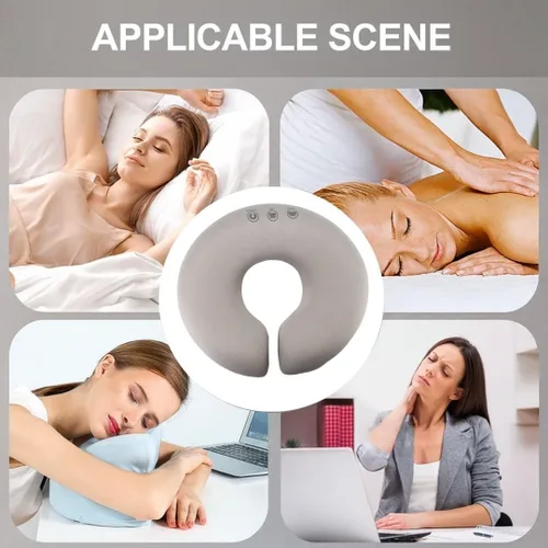 Vista 2 de Almohada boca abajo para mesa de masaje, cojín de cuna de masaje para relajarse, almohada para mesa cama, en forma de U, para viajes, hogar