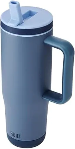 Vista 9 de Built Cascade - Vaso aislado con pajilla, 40 onzas, color negro