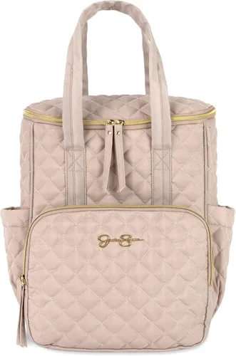 Vista 3 de Jessica Simpson Mochila acolchada para pañales con bolsillos aislados, cambiador portátil, correas de cochecito, inserto organizador de 3 piezas