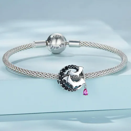 Vista 90 de Abalorios de plata de ley para pulseras, collares, familia para siempre, circonita cúbica, regalo de joyería para mujeres