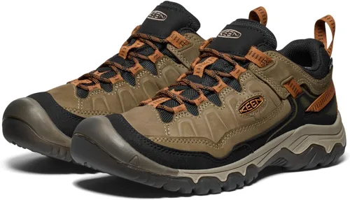 Vista 4 de KEEN Targhee 4 - Zapatos de senderismo impermeables para hombre Tortuga marina/nuez tostada