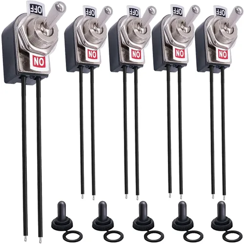 Vista 9 de 10 interruptores de palanca de 20 A 12 V CC, resistente al agua, 15 A, 250 V, CA, 20 A, 125 V CA, SPST, 2 pines de encendido/apagado para auto A.10