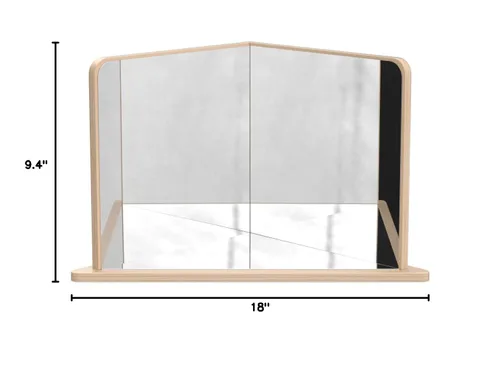 Vista 3 de TickiT Espejo de madera de 4 vías – Explora la reflexión, la simetría y los patrones – para todas las edades – Añade reflejo a cualquier estación