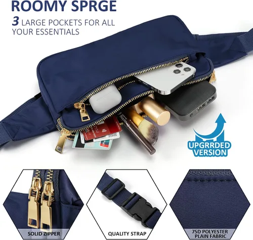 Vista 4 de CXWMZY Riñoneras para mujeres y hombres, niñas, niños, adolescentes, a la moda, bolsa de cintura de moda, linda riñonera casual para Disney, viajes