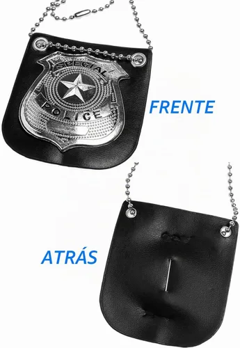 Vista 5 de Joy Join Accesorios de vestir de policía para niños, placa especial de policía con cadena