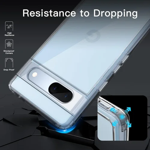 Vista 4 de JETech Funda para Google Pixel 7a de 6.1 pulgadas 2023, no se pone amarillenta, a prueba de golpes, funda protectora para teléfono, parte trasera