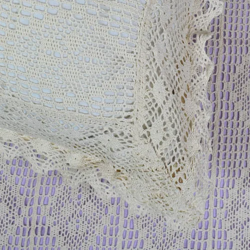 Vista 6 de ABREEZE Juego de ropa de cama vintage de algodón con ganchillo, colcha floral de encaje beige con fundas de almohada, 3 piezas, tamaño Queen