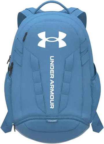 Vista 29 de Under Armour Mochila Hustle 5.0 unisex (004) negro / negro jaspeado medio / brillo dorado metálico
