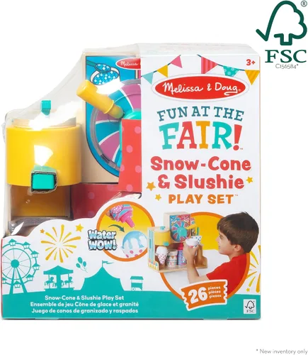 Vista 4 de Melissa & Doug ¡Diversión en la feria! Juego de comida de madera con cono de nieve y granizado - Certificado FSC