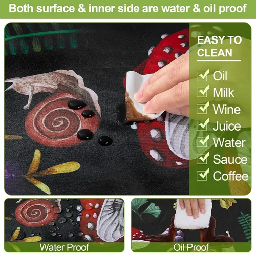 Vista 3 de Mantel de mesa de picnic con fundas de banco de 6 pies, 3 piezas, impermeable, resistente al viento, mantel de camping estético con bolsa