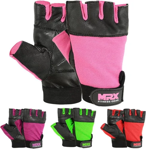 Vista 6 de MRX - Guantes de cuero para levantamiento de pesas para mujer