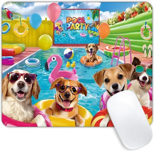 Vista 6 de Animal Collection - Alfombrilla de mouse personalizada con base de goma antideslizante para computadoras, laptop, oficina, escritorio, accesorios