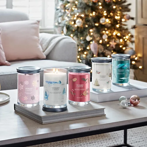Vista 6 de Yankee Candle Winter Night Stars - Vela en vaso grande Rosa, ámbar, almizcle, doble mecha, para mujer