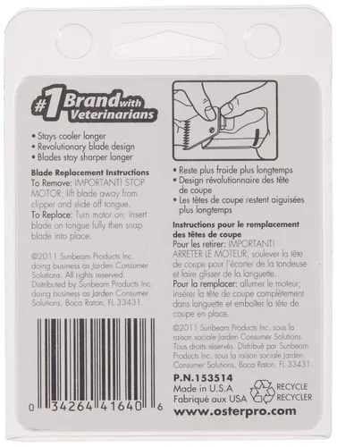 Vista 3 de Cuchillas Cryogen-X de Oster, para maquinilla para mascotas