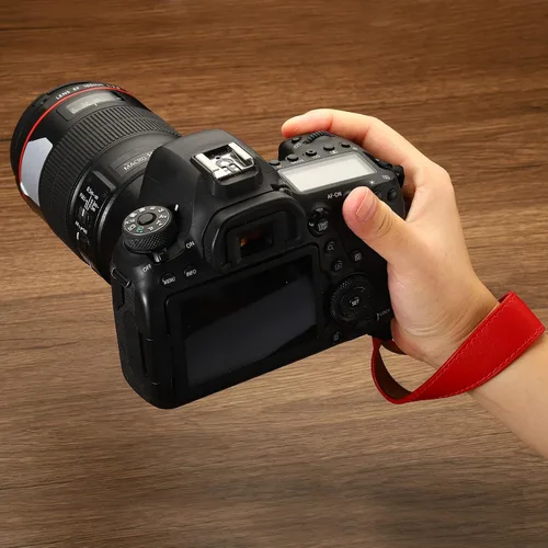 Vista 6 de PATIKIL Correas de muñeca para cámara, correa de muñeca ajustable de cuero sintético para cámara digital DSLR Café