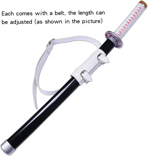 Vista 64 de ziqing Espada para cosplay de Demon Slayer hecha a mano, Katana de 31 pulgadas con múltiples estilos para elegir