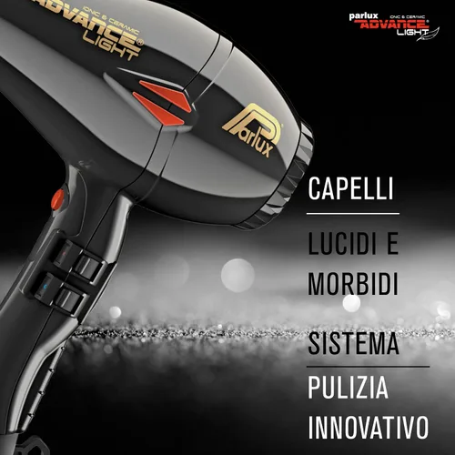 Vista 5 de Parlux Advance Light - Secador de pelo iónico y de cerámica, negro, 1 unidad