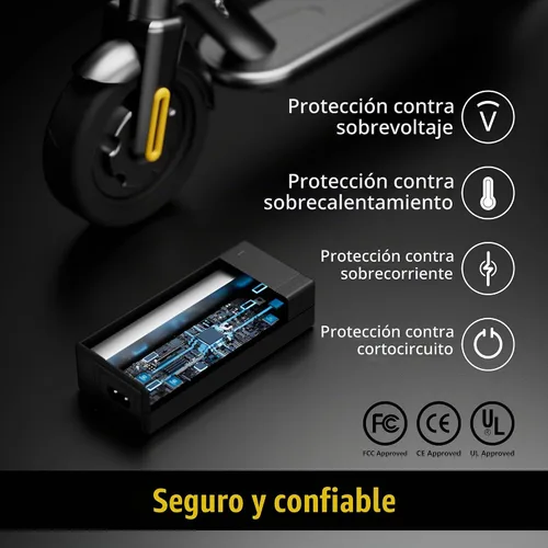 Vista 4 de Carsty Cargador de Hoverboard 42V, cargador eléctrico universal 5-en-1