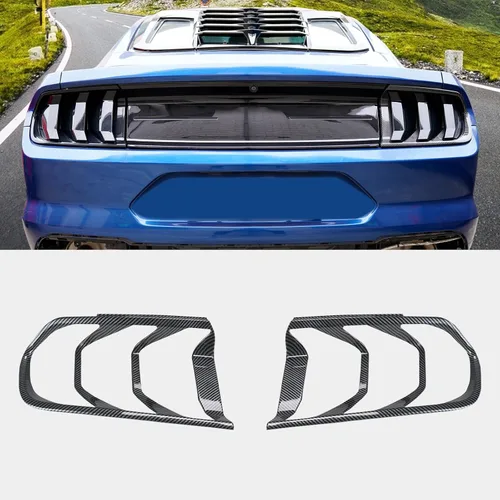 Vista 11 de HAKA TOUGH Cubierta de lámpara de luz trasera + marco de luces traseras para Ford Mustang 2018 2019 2020 2021 luces traseras marco biseles anillo