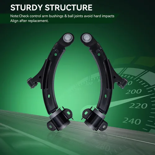 Vista 3 de AUQDD 2 piezas de brazo de control inferior delantero y conjunto de rótula compatibles con 2010-2013 Fo-rd Mustang, 2014 Mustang (para base y GT)