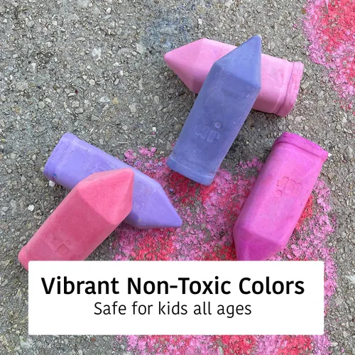 Vista 3 de Urban Infant Tiza para acera no tóxica para niños pequeños y niños, tiza gigante lavable para exteriores, Berry Land